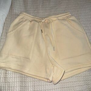 NWOT Cream Sweat shorts size small
